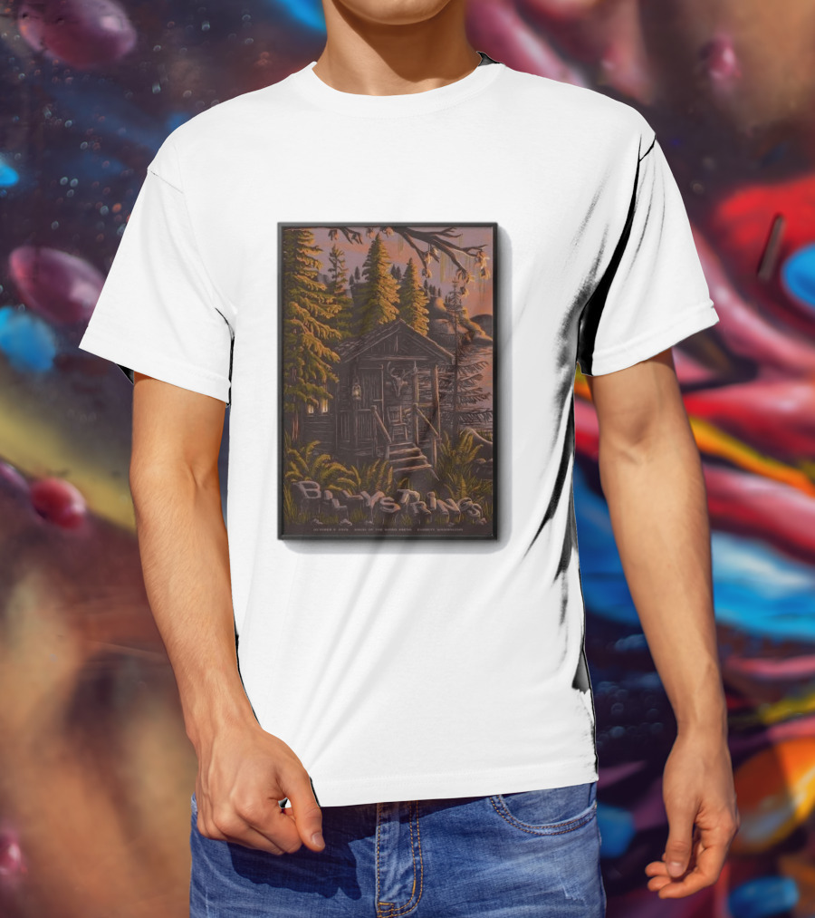 Billy Strings Concert Angel Of The Winds Arena Everett WA Oct 9 2026 Cabin Scene T-Shirt