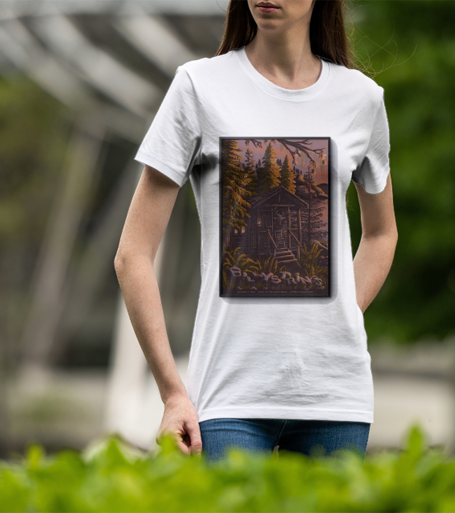 Billy Strings Concert Angel Of The Winds Arena Everett WA Oct 9 2026 Cabin Scene T-Shirt