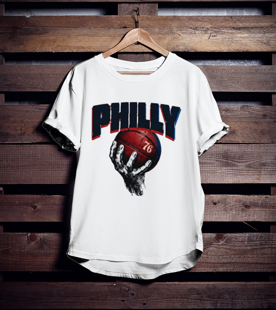 Philly Basketball 76 Hand T-Shirt