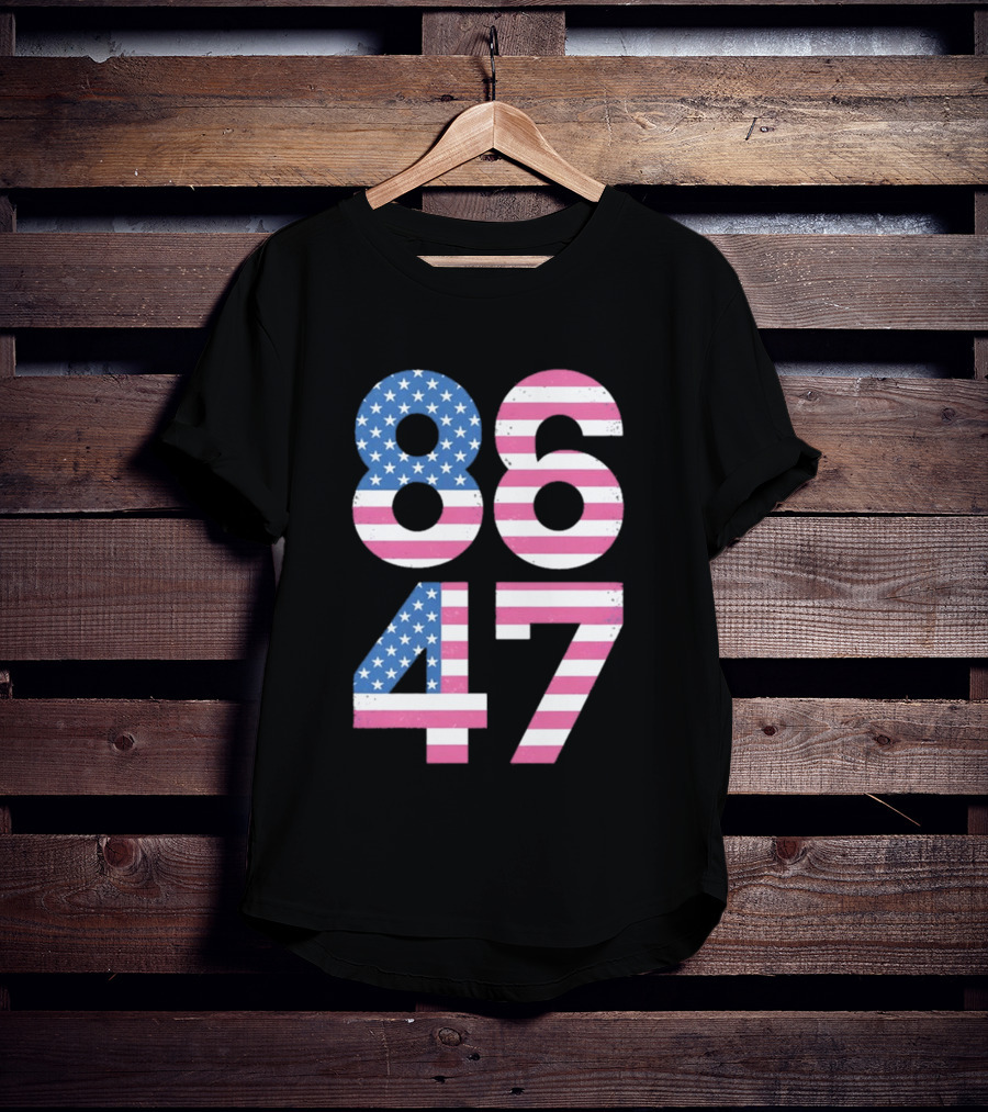 8647 Resist 86 47 American Flag USA 4th Of July T-Shirt