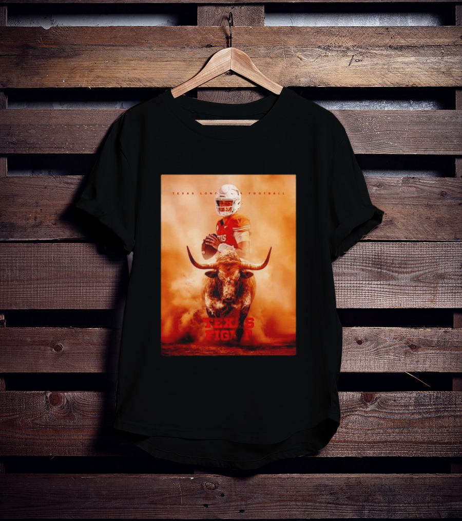 Texas Longhorns Football Texas Fight Arch Manning Bull T-Shirt