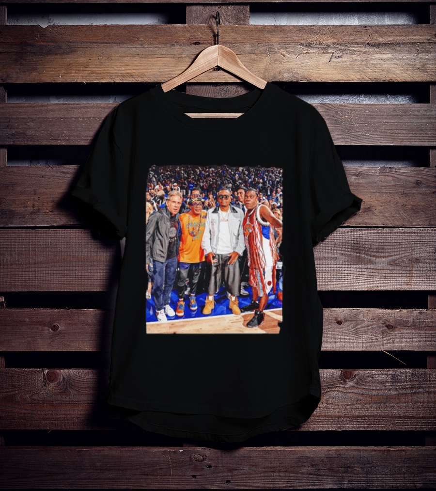 Ben Stiller Spike Lee Nas Tracy Morgan New York Knicks Courtside Celebrities T-Shirt