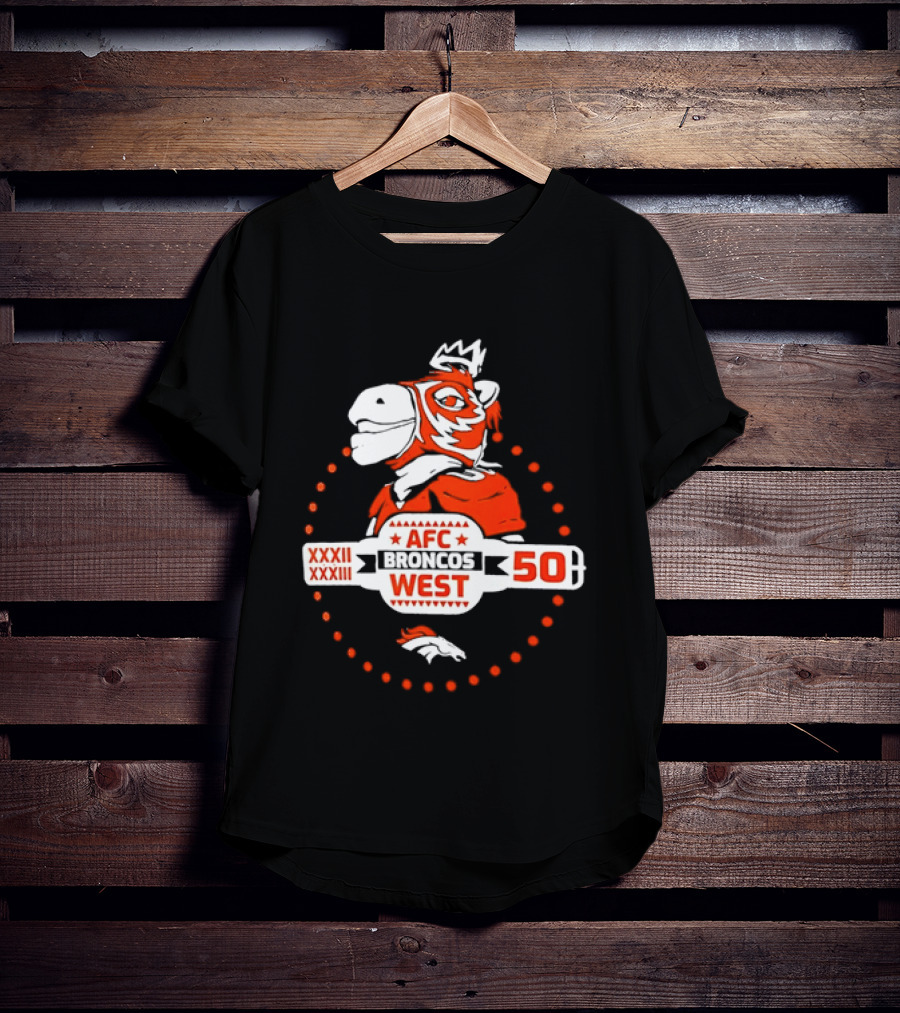Broncos AFC West 50 Years XXXII XXXIII Celebration T-Shirt