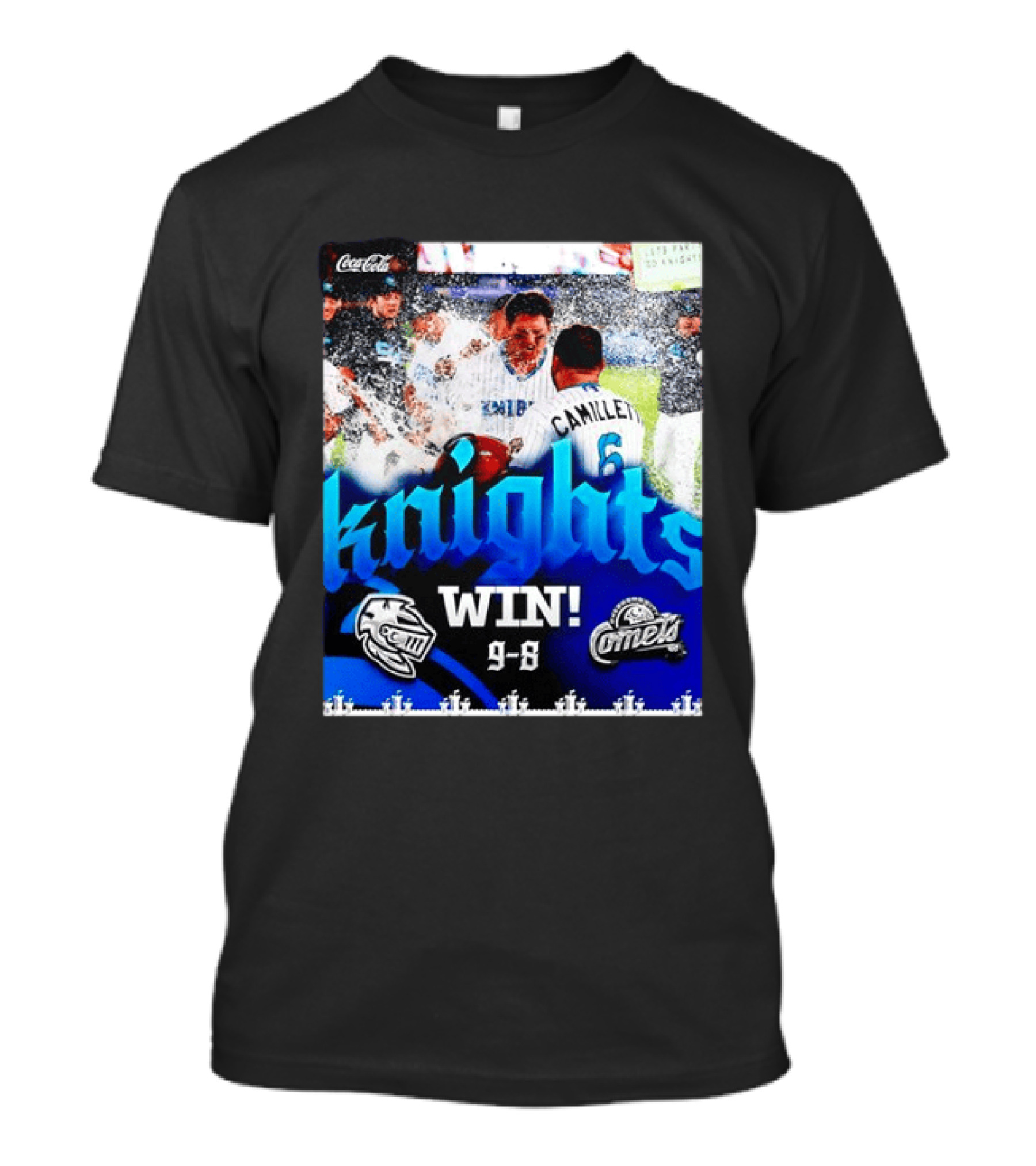 Knights Win 9 8 Against Comets Baseball Celebration T-Shirt