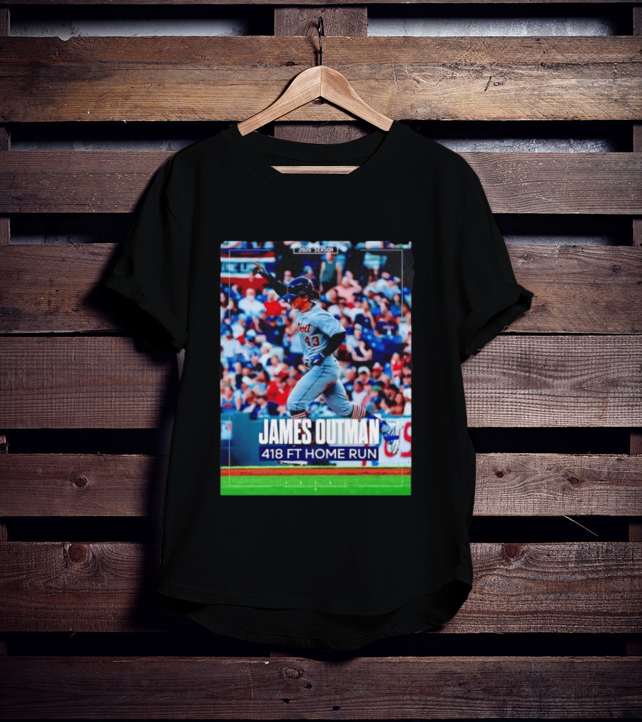 James Outman 2026 Season Detroit Tigers 418 FT Home Run T-Shirt