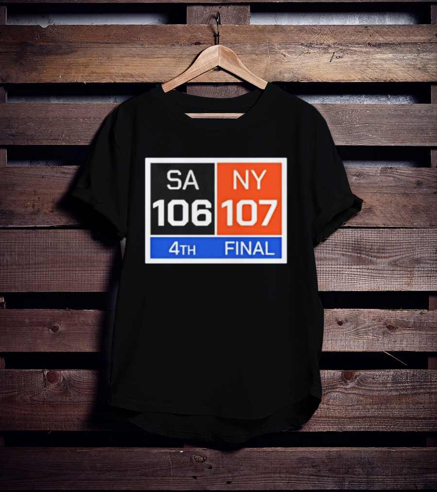 New York 107 Vs SA 106 4th Final Historic Comeback Victory T-Shirt