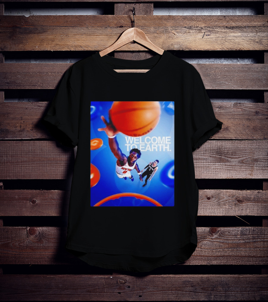 OG Anunoby New York Knicks Welcome To Earth Basketball Moment T-Shirt