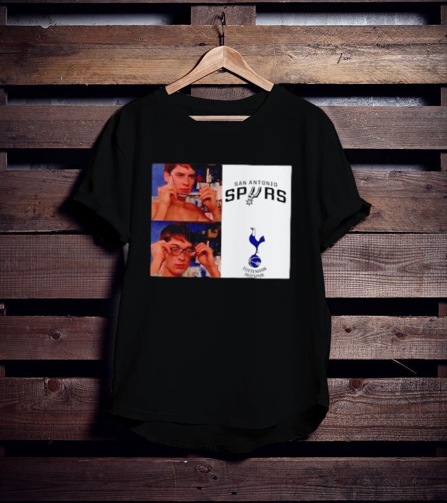 Peter Parker Reading Glasses Meme San Antonio Spurs Tottenham Hotspur T-Shirt