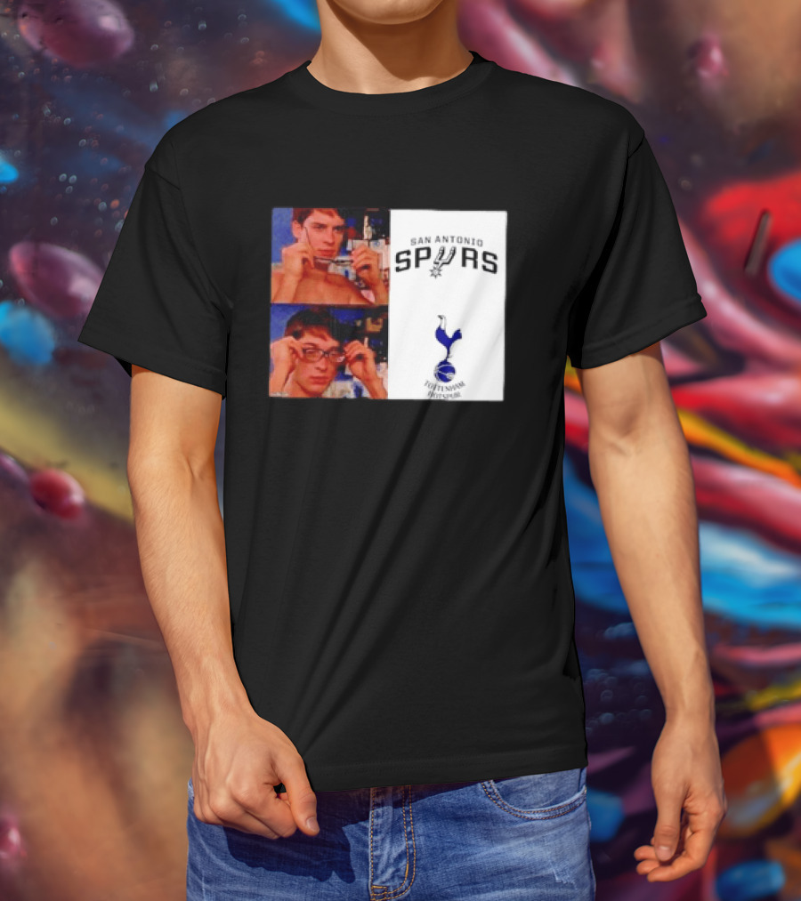 Peter Parker Reading Glasses Meme San Antonio Spurs Tottenham Hotspur T-Shirt