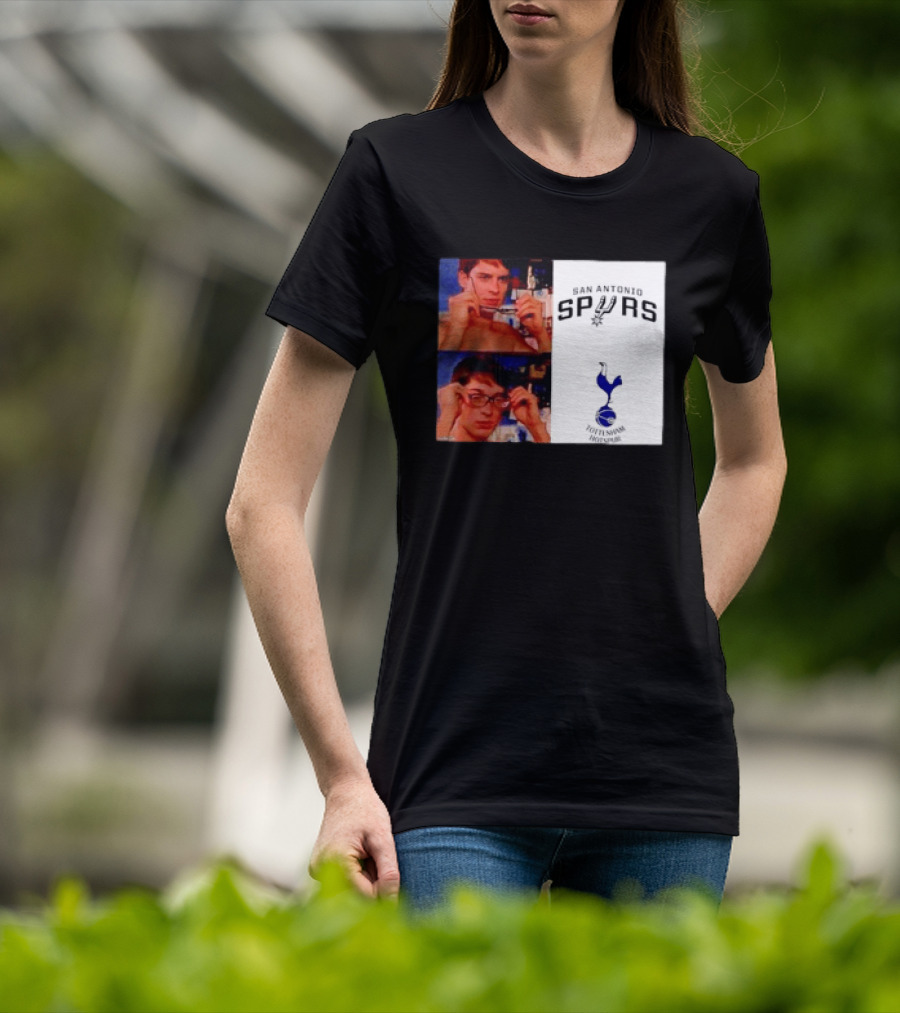 Peter Parker Reading Glasses Meme San Antonio Spurs Tottenham Hotspur T-Shirt