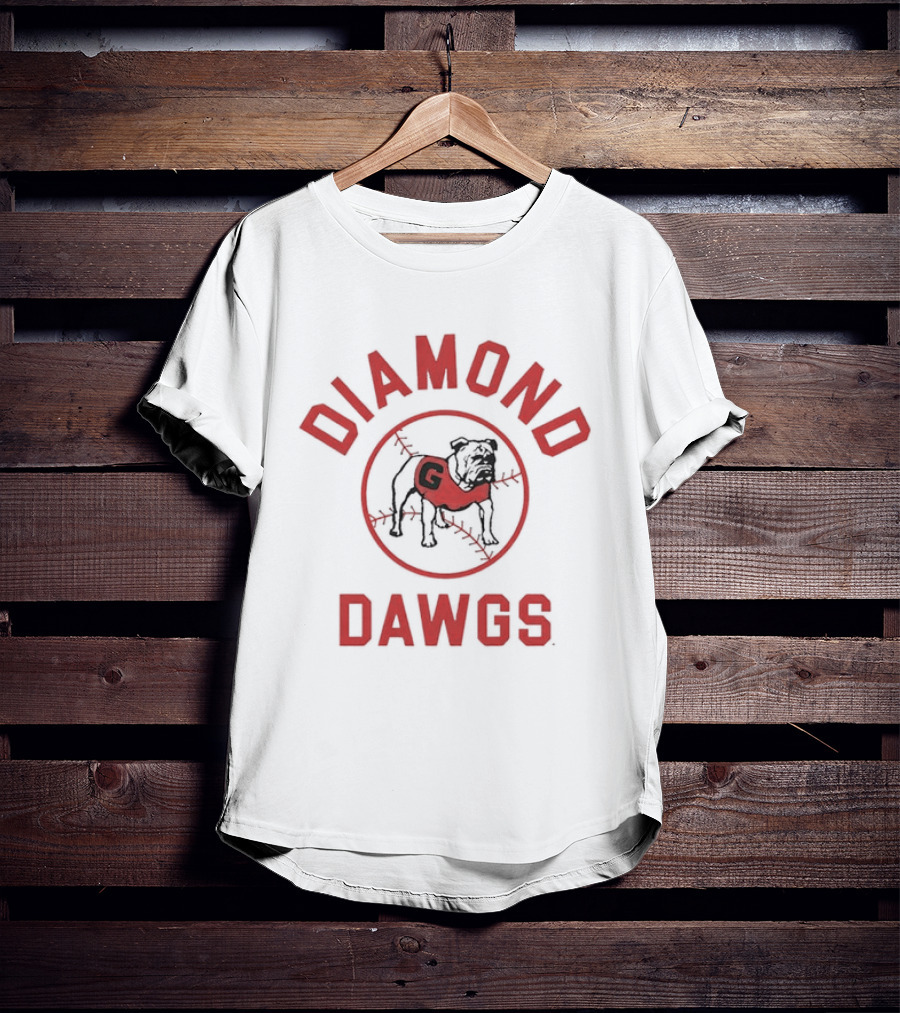 Georgia Bulldogs Diamond Dawgs Baseball Team Bulldogs G T-Shirt