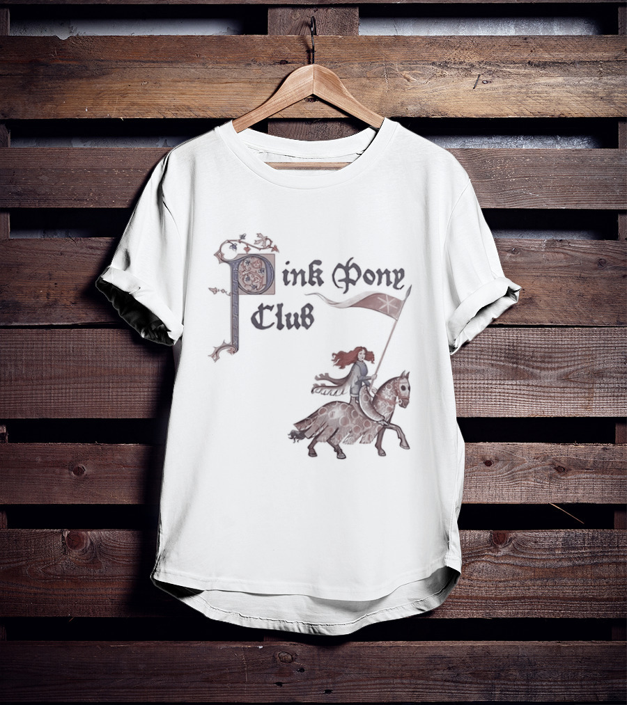 Pink Pony Club Chappell Roan Medieval Horse Rider T-Shirt