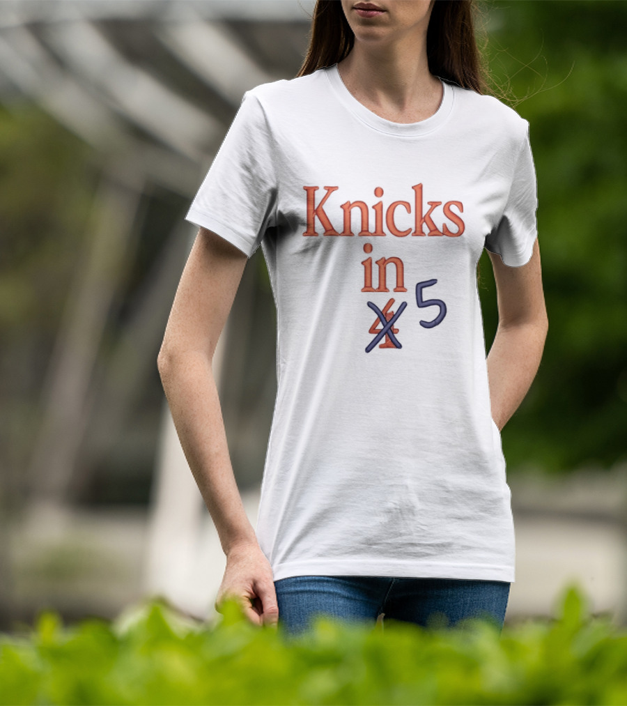Knicks In 5 Basketball Playoff Prediction T-Shirt