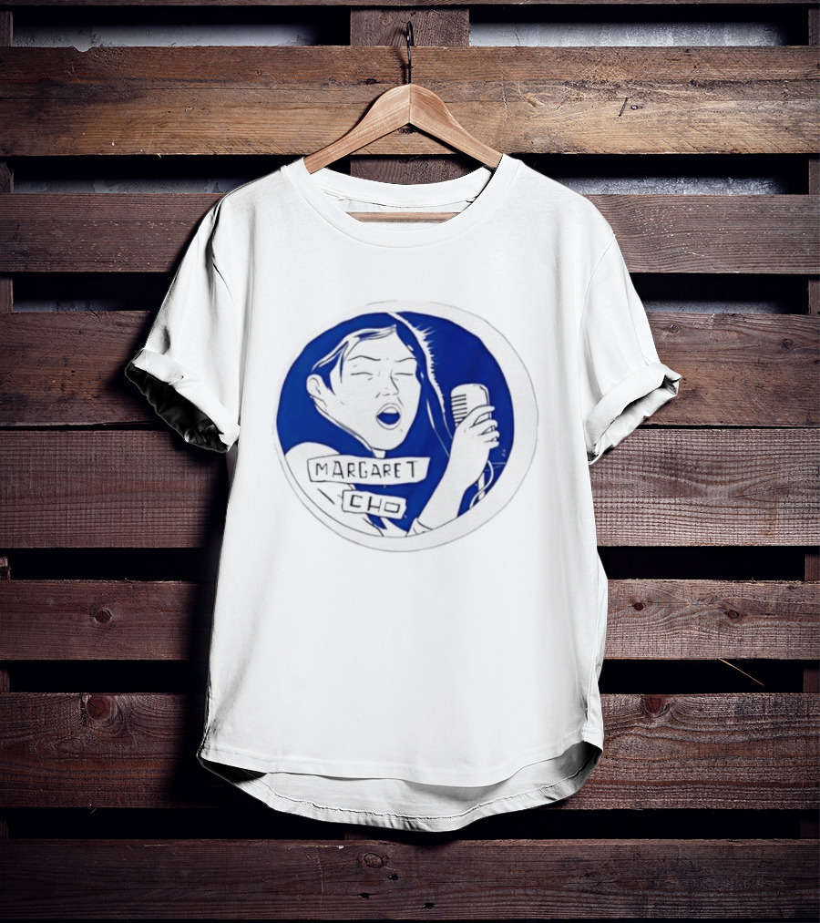 Margaret Cho Comedian Ink Sketch Microphone Drawing T-Shirt
