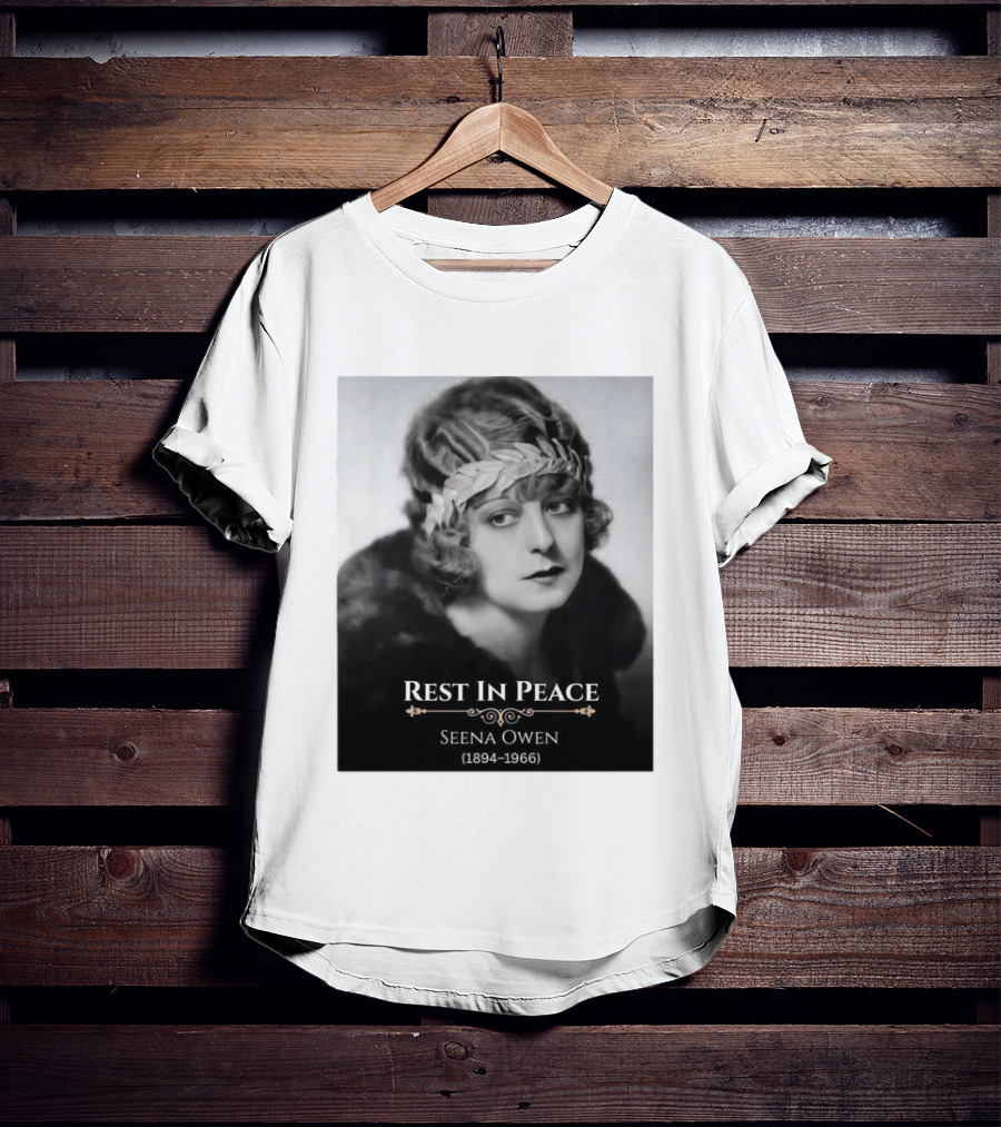 Rest In Peace Seena Owen 1894 1966 Memorial Tribute Vintage Photography T-Shirt