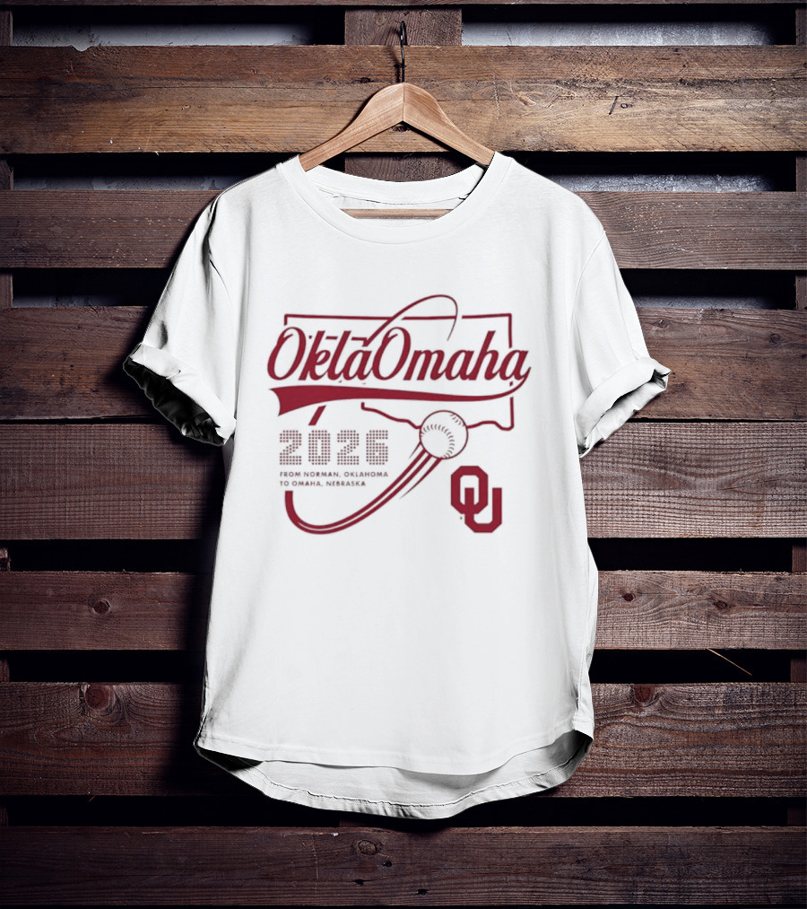 Oklahoma Sooners OklahOmaha 2026 NCAA Journey Norman To Omaha OU T-Shirt