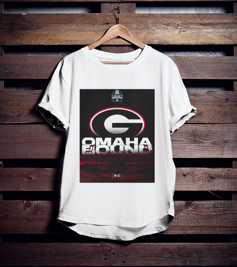Georgia Bulldogs Omaha Bound College World Series Baseball Hoover Alabama T-Shirt