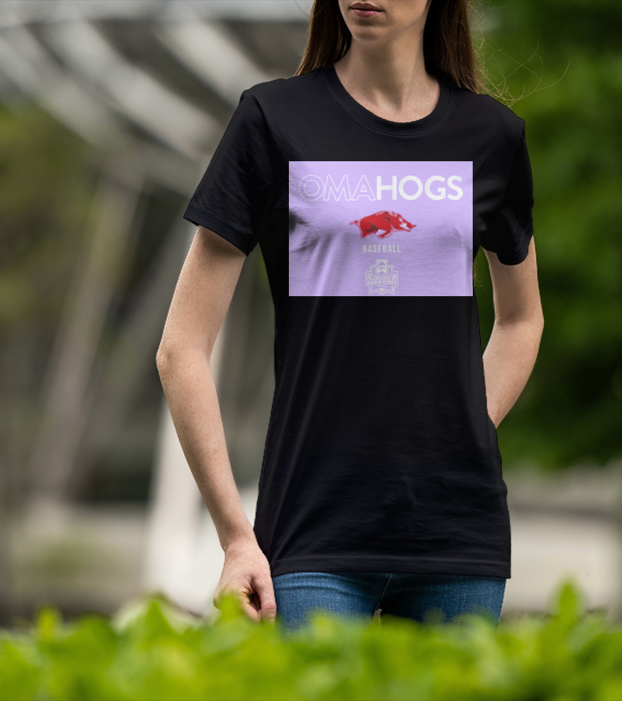 Omahogs Baseball Arkansas 2026 NCAA College World Series T-Shirt