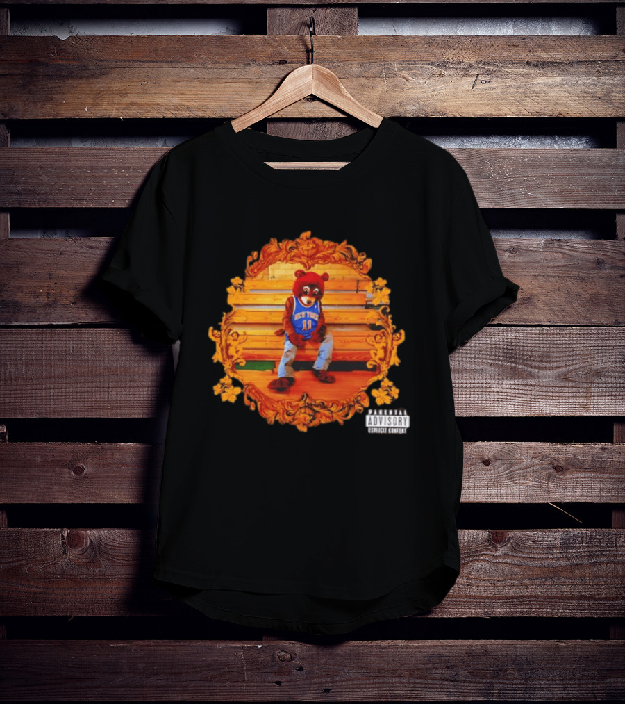 Jalen Brunson Kanye West Dropout Bear New York Knicks NBA Parody Album Cover T-Shirt