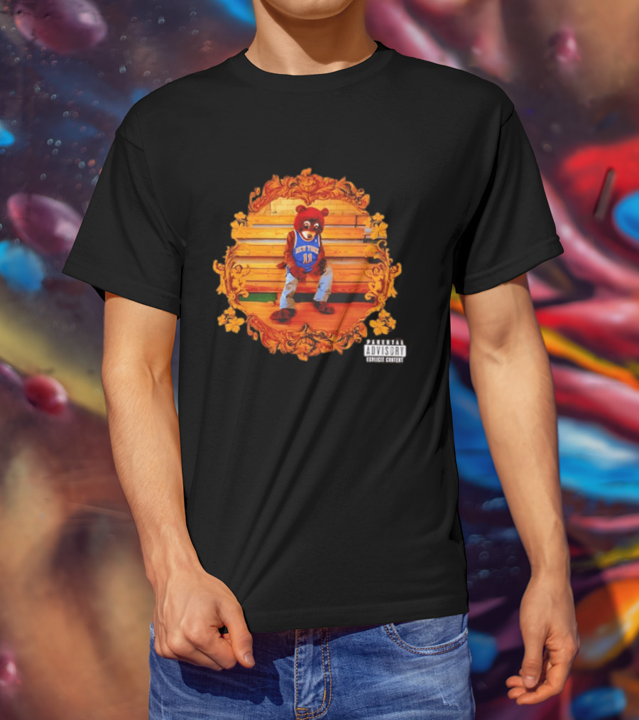 Jalen Brunson Kanye West Dropout Bear New York Knicks NBA Parody Album Cover T-Shirt