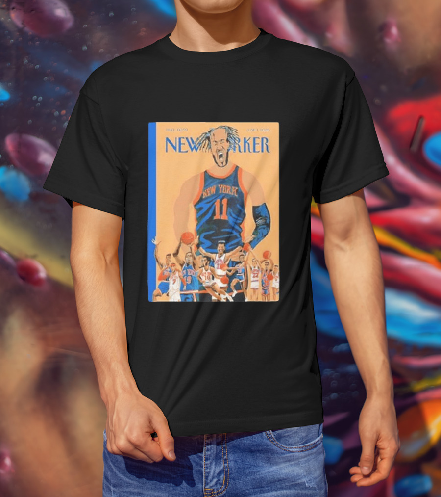 Jalen Brunson New York Knicks June 2026 New Yorker Edition Featuring Basketball Highlights T-Shirt