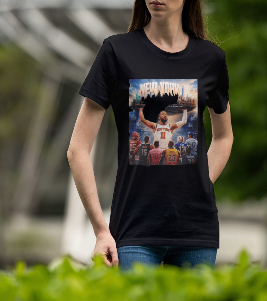 New York Knicks Built Different Carries Different Skyline Basketball NFL MLB T-Shirt