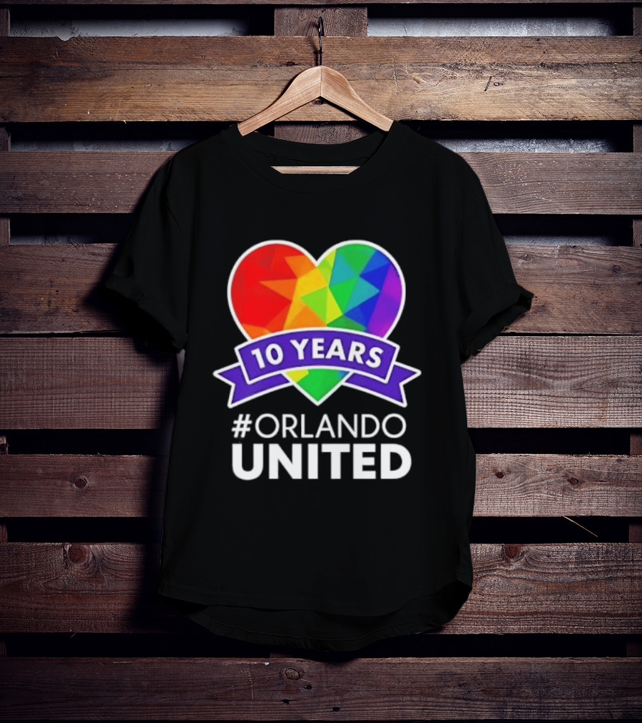 Noah Kahan 10 Years Orlando United Pride Rainbow Heart T-Shirt