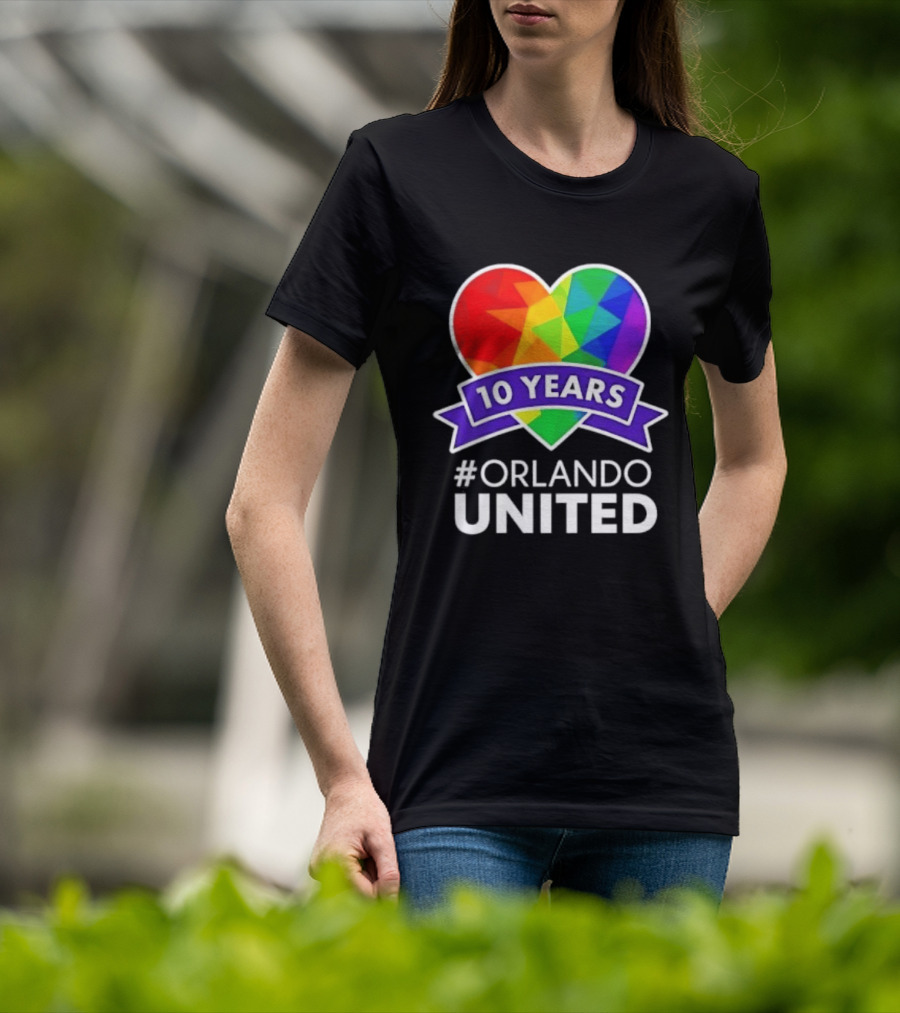 Noah Kahan 10 Years Orlando United Pride Rainbow Heart T-Shirt