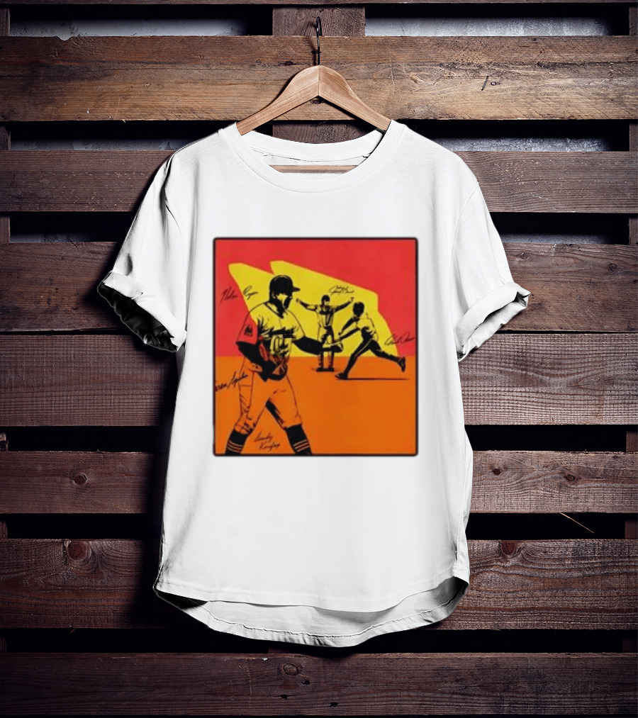 Cleveland Guardians Baseball Team Players Signatures Dynamic T-Shirt