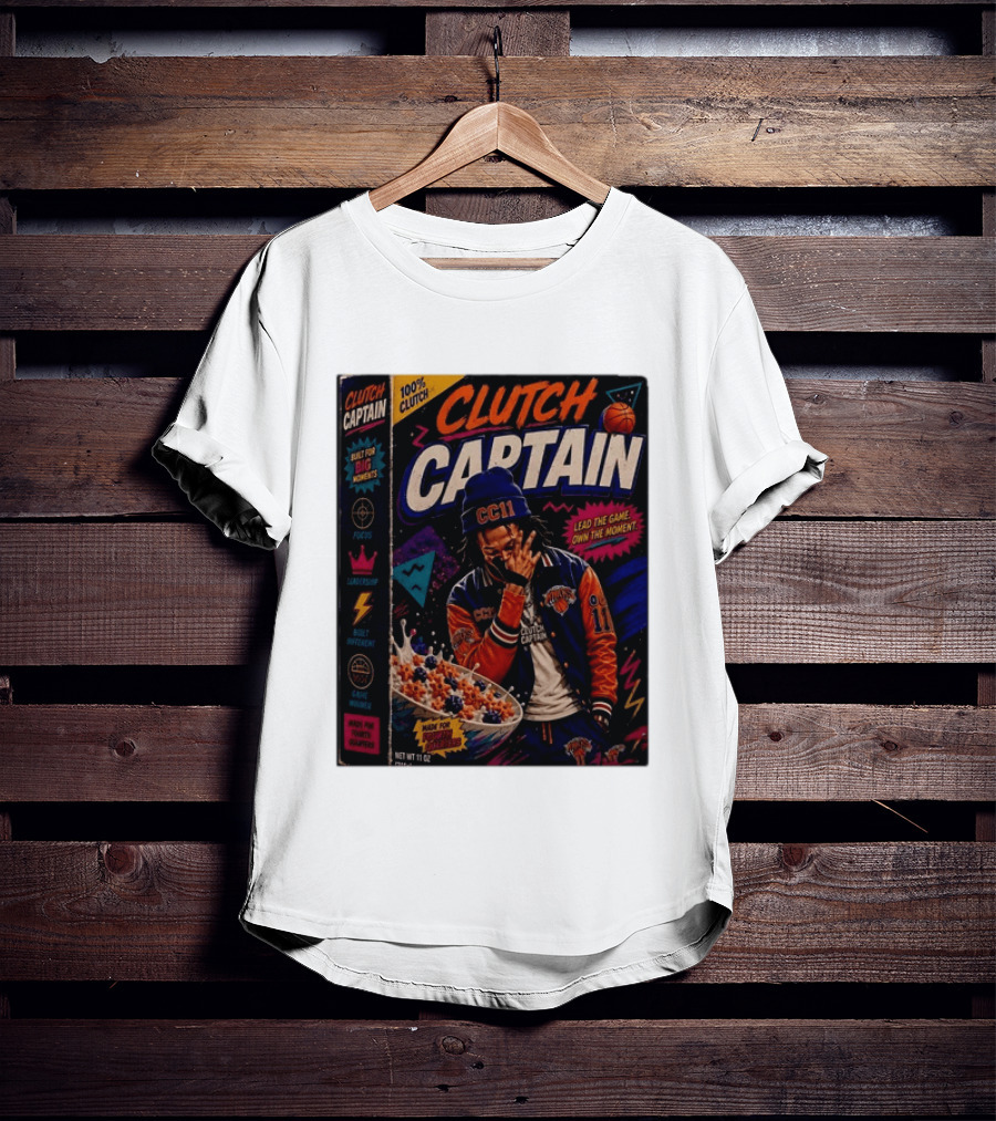 Jalen Brunson New York Knicks Clutch Captain Lead The Game Own The Moment 100% Clutch T-Shirt