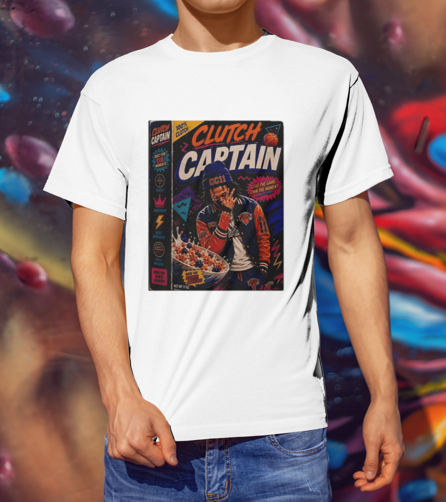 Jalen Brunson New York Knicks Clutch Captain Lead The Game Own The Moment 100% Clutch T-Shirt