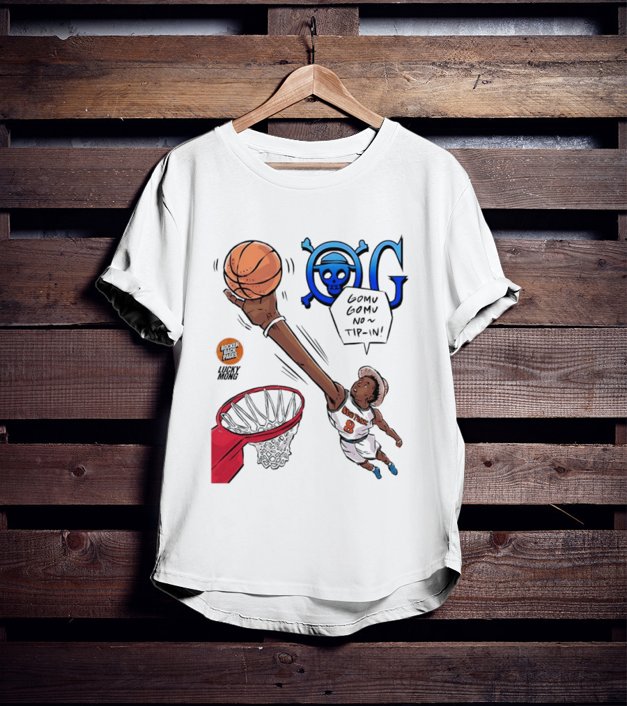 Kemba Walker New York Knicks Gomu Gomu No Tip In Basketball Manga T-Shirt