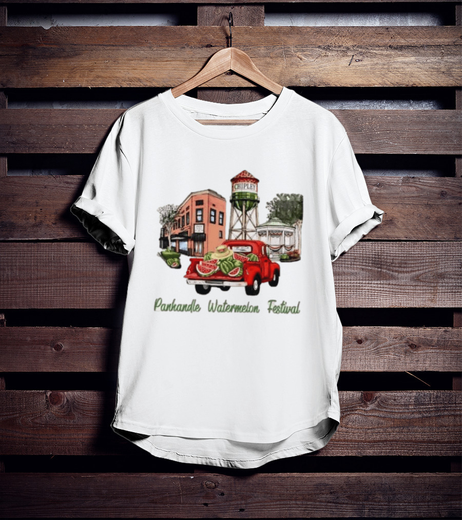 Panhandle Watermelon Festival Chipley Vintage Truck Scene T-Shirt