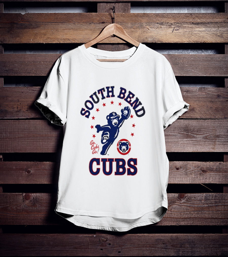 South Bend Cubs Mascot With Stars And Bear T-Shirt