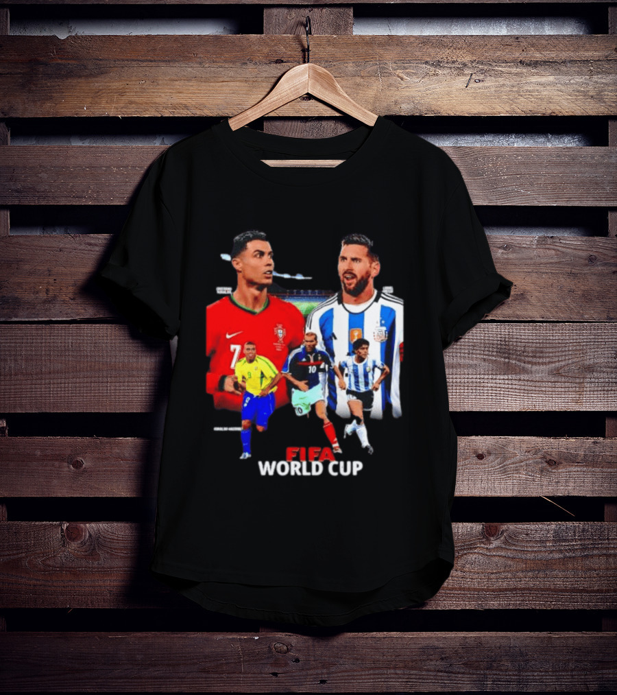 Cristiano Ronaldo Lionel Messi FIFA World Cup Ronaldo Nazario Zinedine Zidane Diego Maradona T-Shirt
