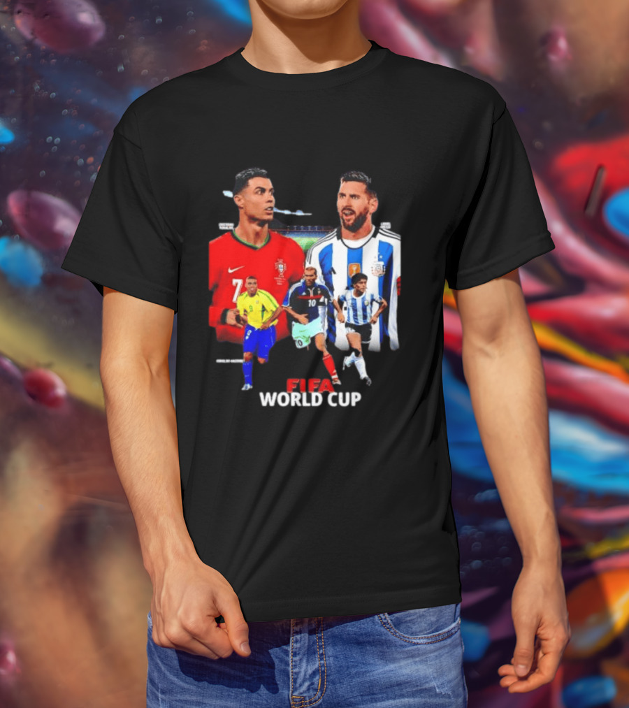 Cristiano Ronaldo Lionel Messi FIFA World Cup Ronaldo Nazario Zinedine Zidane Diego Maradona T-Shirt