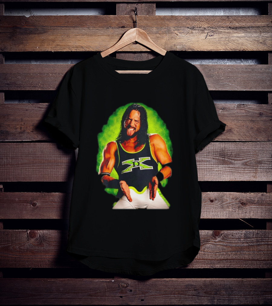 DX Seth Rollins Men's Wrestling Iconic Attitude Era Shawn X Pac D Generation X Green T-Shirt