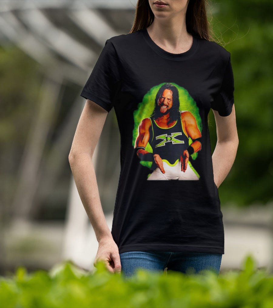 DX Seth Rollins Men's Wrestling Iconic Attitude Era Shawn X Pac D Generation X Green T-Shirt