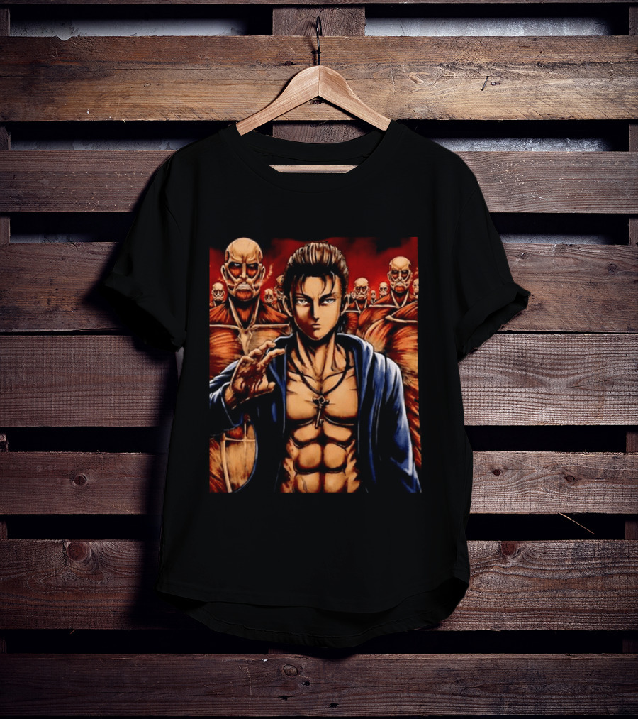 Eren Yeager The Rumbling Attack On Titan Colossal Titans Anime Scene T-Shirt