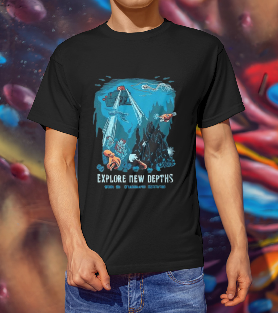 Explore New Depths Woods Hole Oceanographic Institution Submarine Adventure Ocean Exploration T-Shirt