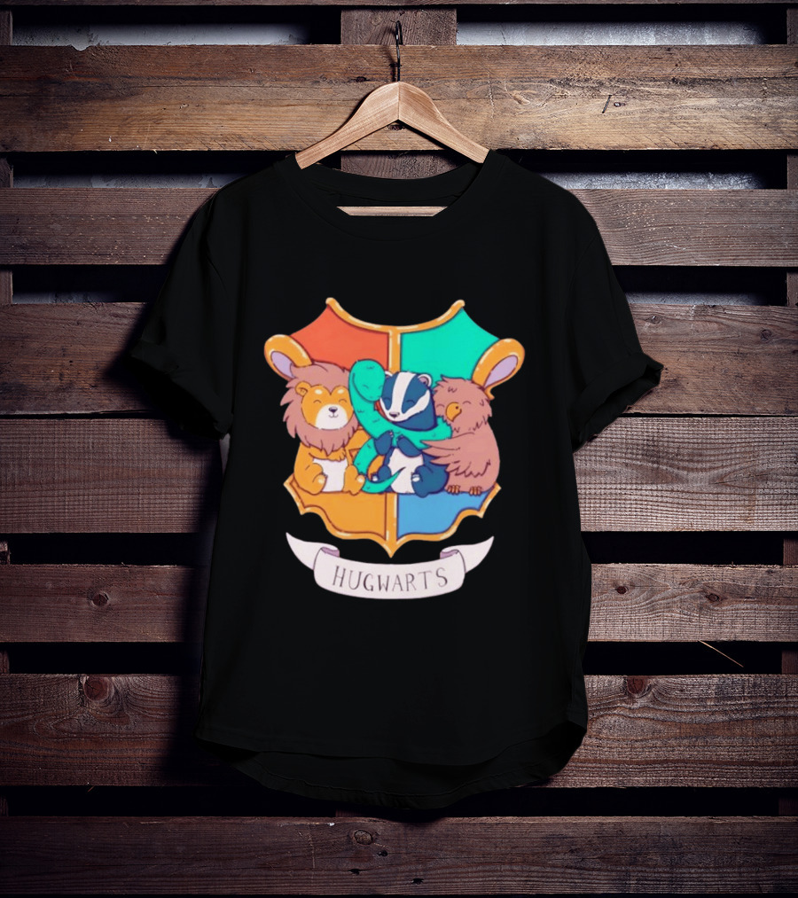 Hugwarts Lion Snake Badger Eagle T-Shirt