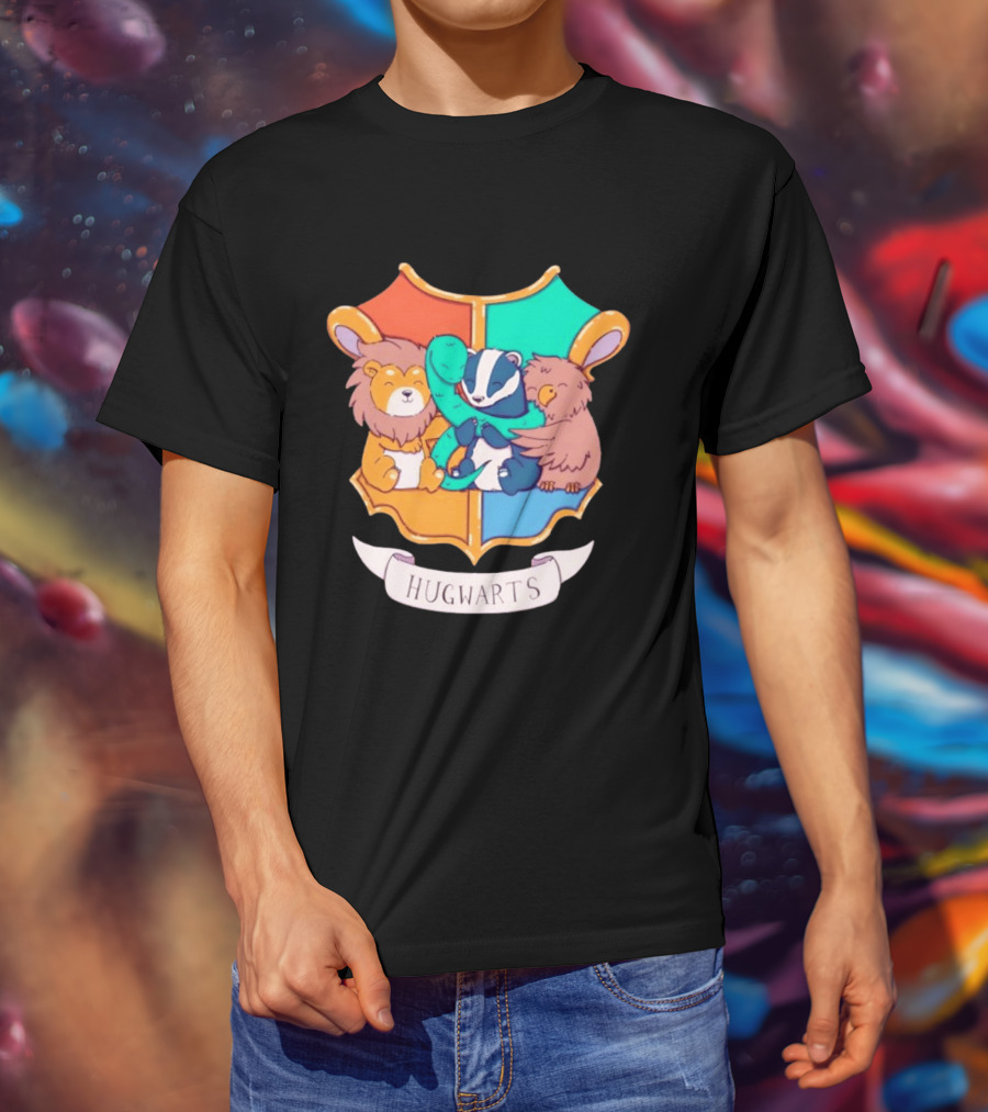 Hugwarts Lion Snake Badger Eagle T-Shirt