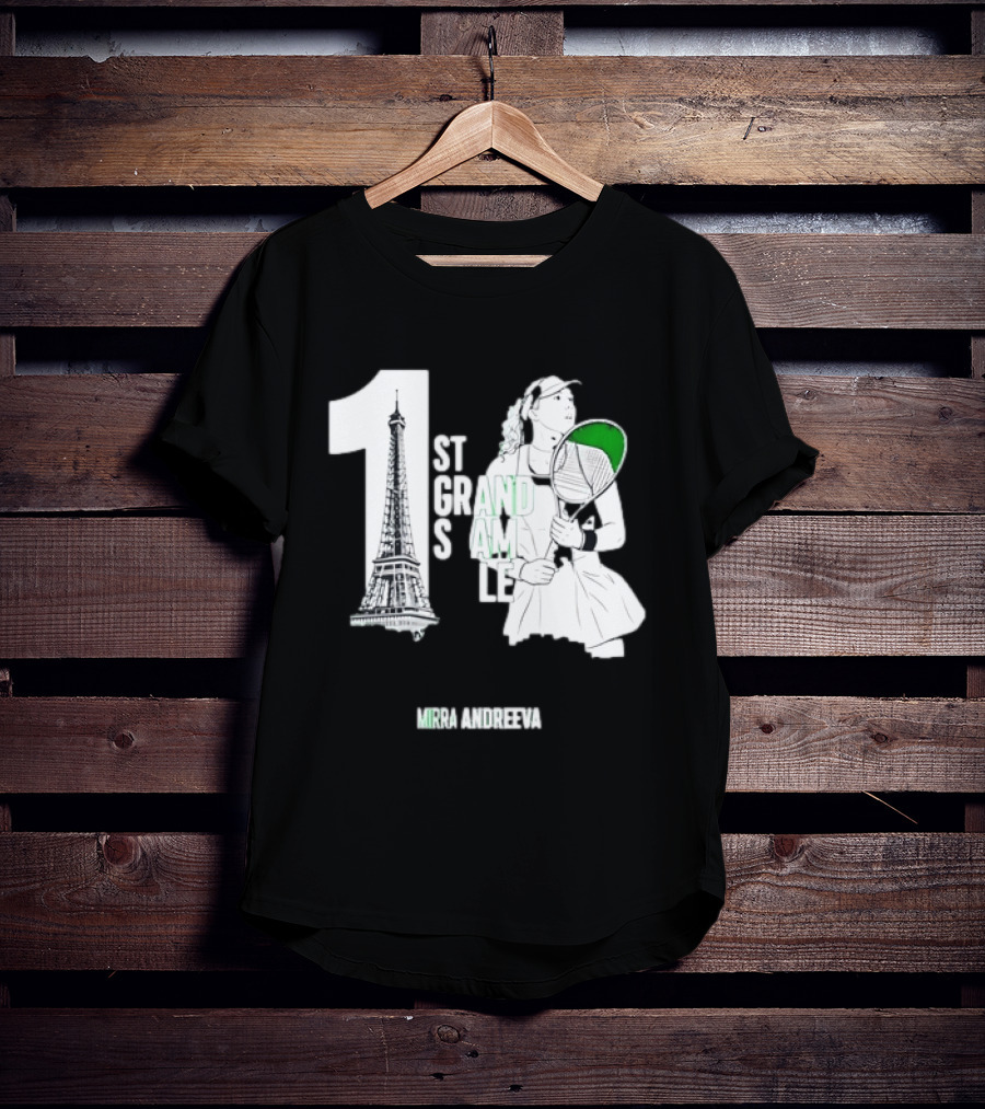 Paris Tennis Victory Mirra Andreeva 1st Grand Slam Title T-Shirt