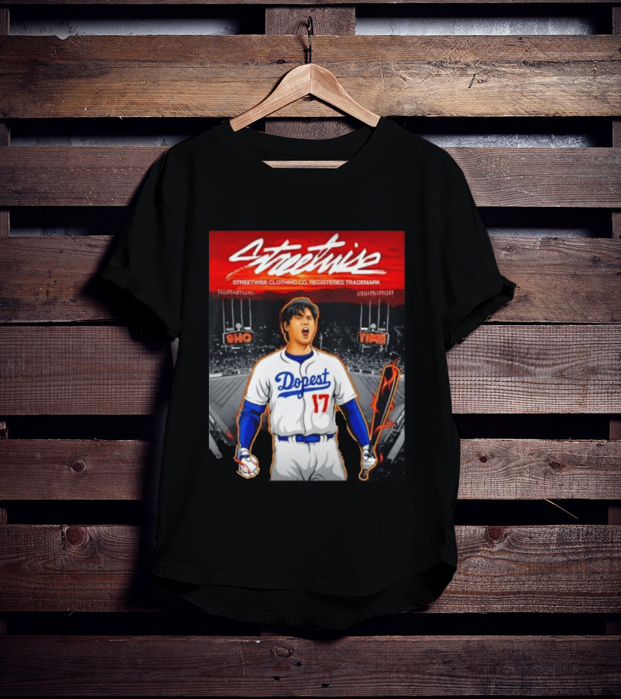 Shohei Ohtani Streetwise Dopest 17 Los Angeles Dodgers Baseball Stadium T-Shirt