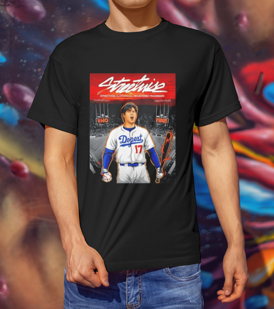 Shohei Ohtani Streetwise Dopest 17 Los Angeles Dodgers Baseball Stadium T-Shirt