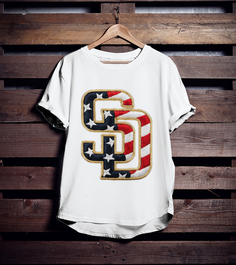 2026 Padres Fourth Of July Stars And Stripes SD T-Shirt