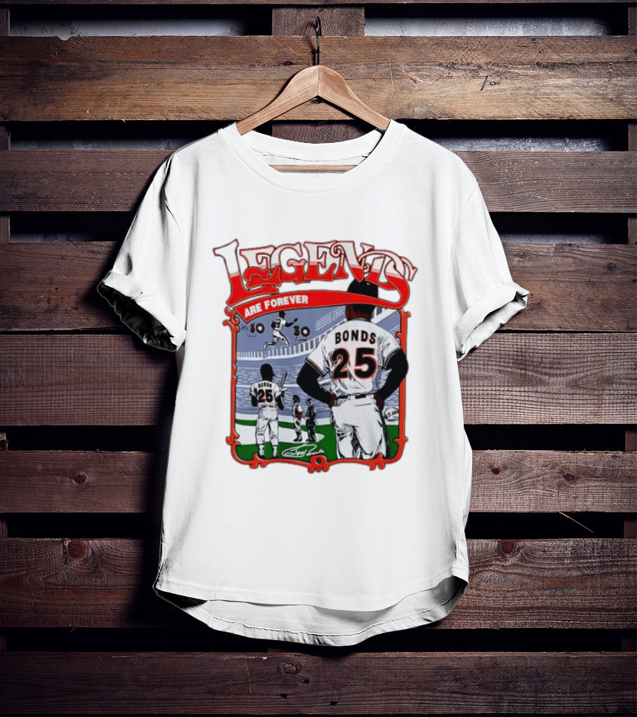Barry Bonds Legends Are Forever San Francisco Giants 25 T-Shirt