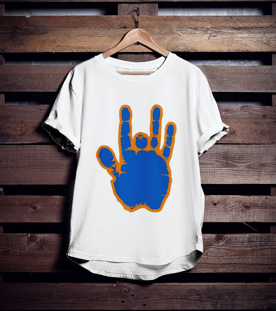 Florida Gators Blue And Orange Handprint Gesture T-Shirt
