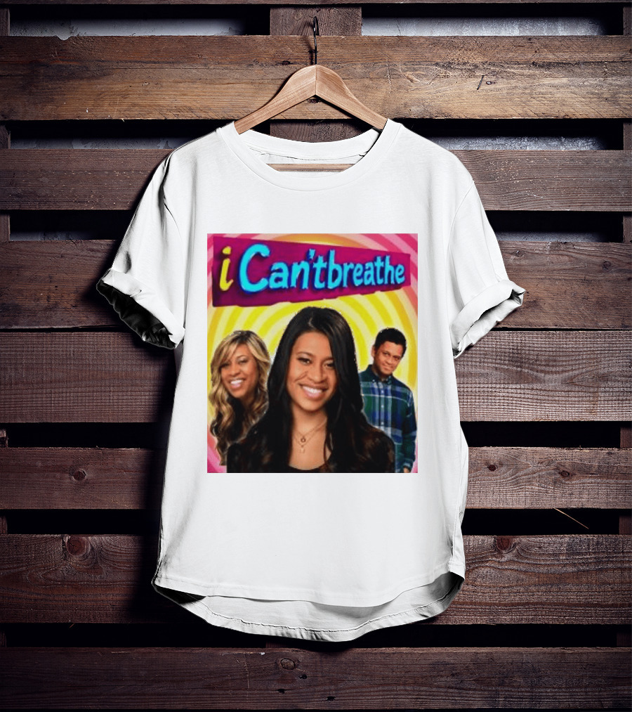 I Cantbreathe Meme Parody With Colorful Background And Smiling Characters T-Shirt
