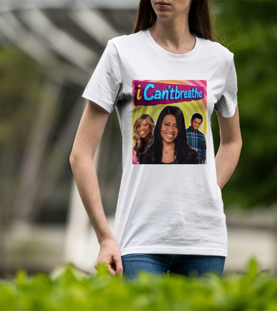 I Cantbreathe Meme Parody With Colorful Background And Smiling Characters T-Shirt